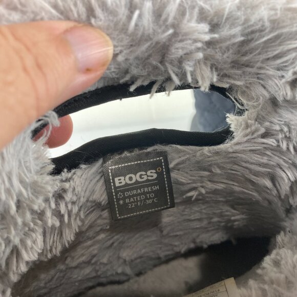 Bogs Womens sz 10 Quilted Puffer Mid Black Faux Fur Insulated Waterproof Boots - Picture 5 of 8